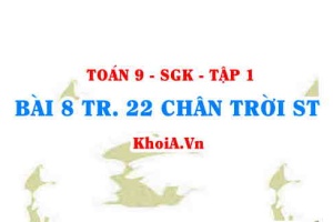 Bài 8 trang 22 Toán 9 Chân trời sáng tạo Tập 1